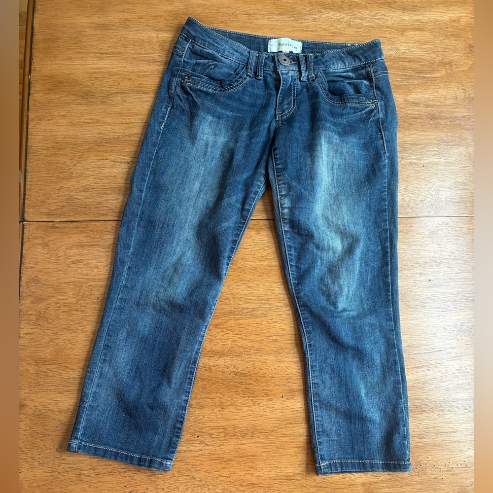 Classic Blue Denim Jeans - Capris